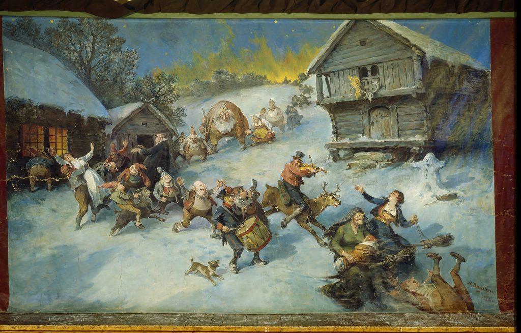 Julereia, maleri av Bergslien.